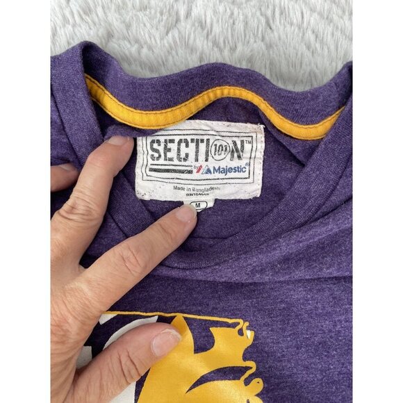 Majestic LSU Purple and Gold Eye of The Tiger Medium Women's T-Shirt - Picture 3 of 8